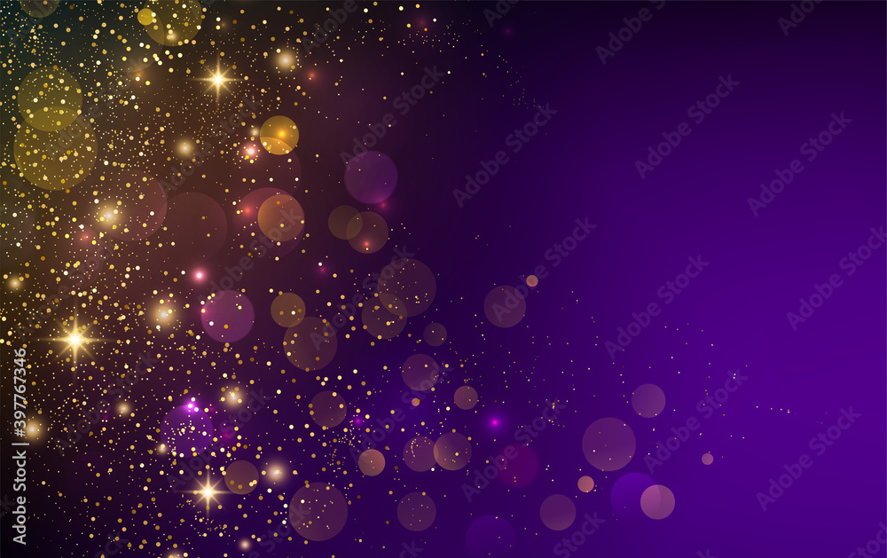 Holiday Abstract shiny color gold design element