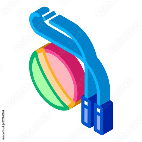 skipping rope and ball icon vector. isometric skipping rope and ball sign. color isolated symbol illustration