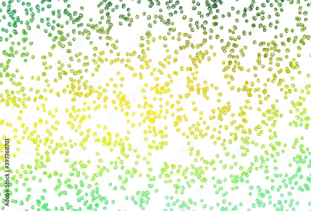 Light Green, Yellow vector template with circles. Light Green, Yellow vector template with circles.