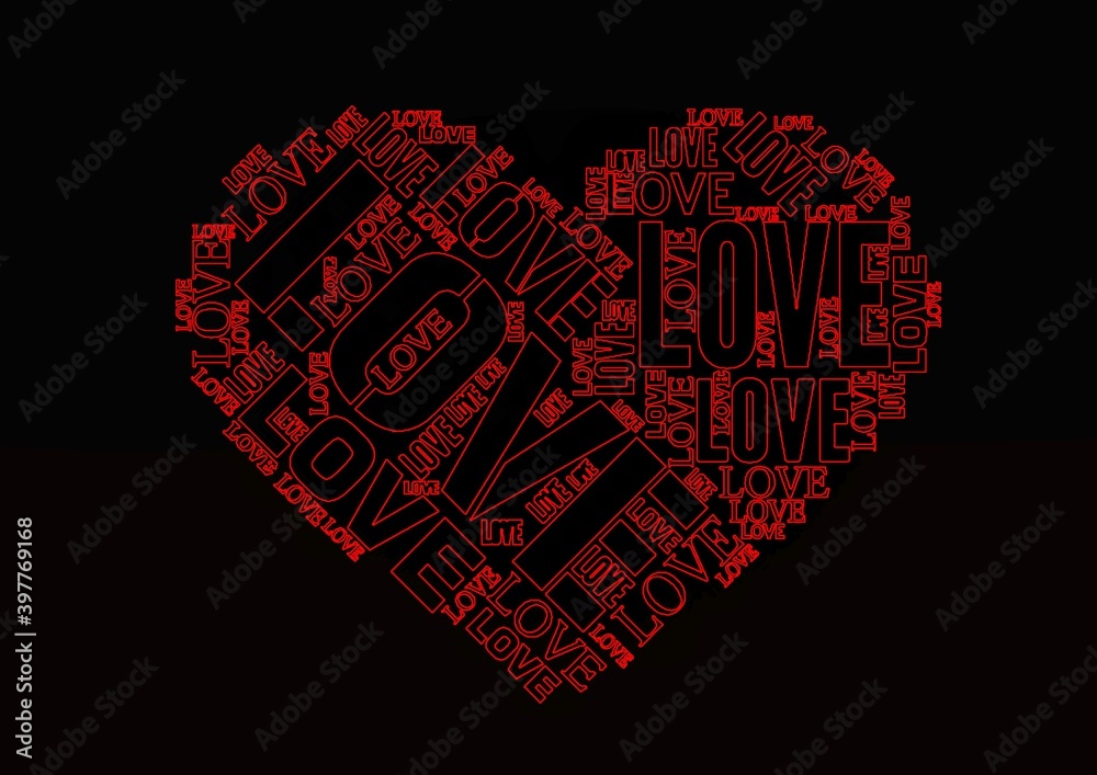 Obraz premium 芸術的な赤いハート