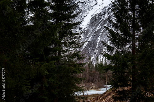 stunningly beautiful winter view of the Norwegian nature
