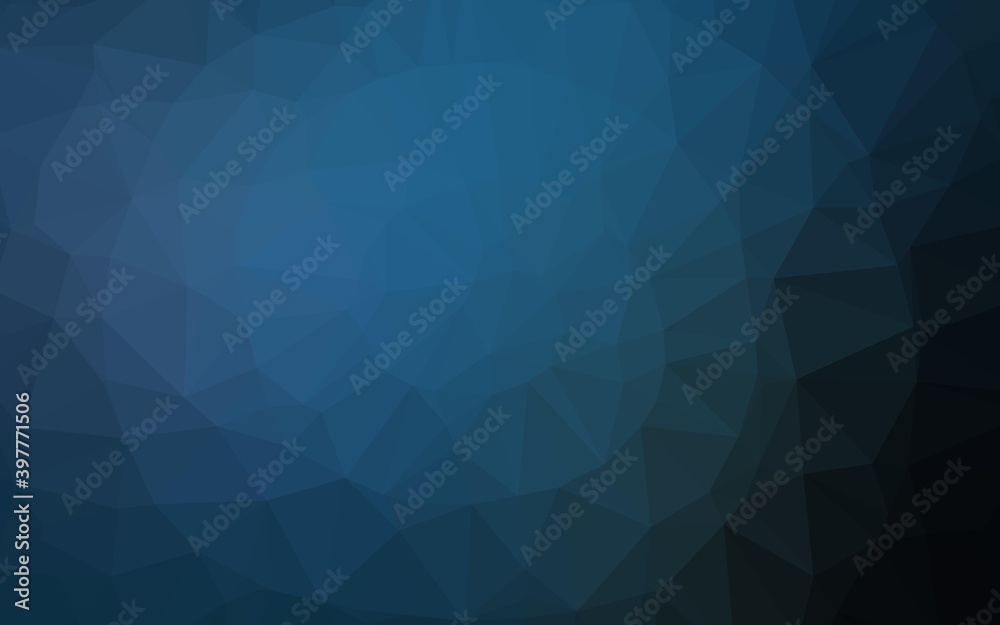 Dark BLUE vector abstract polygonal cover. Dark BLUE vector abstract polygonal cover.