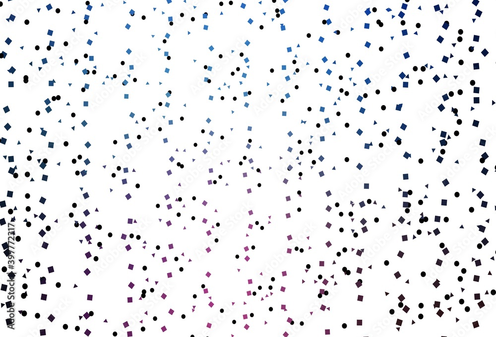 Light Pink, Blue vector cover in polygonal style with circles. Light Pink, Blue vector cover in polygonal style with circles.