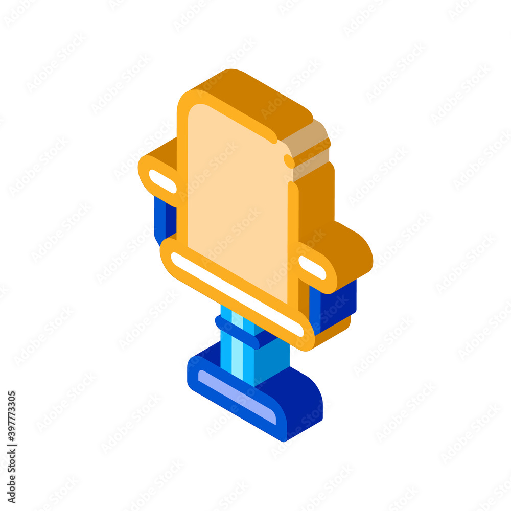 office chair icon vector. isometric office chair sign. color isolated symbol illustration office chair icon vector. isometric office chair sign. color isolated symbol illustration