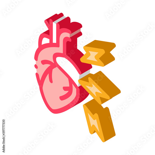 hypertension illness icon vector. isometric hypertension illness sign. color isolated symbol illustration