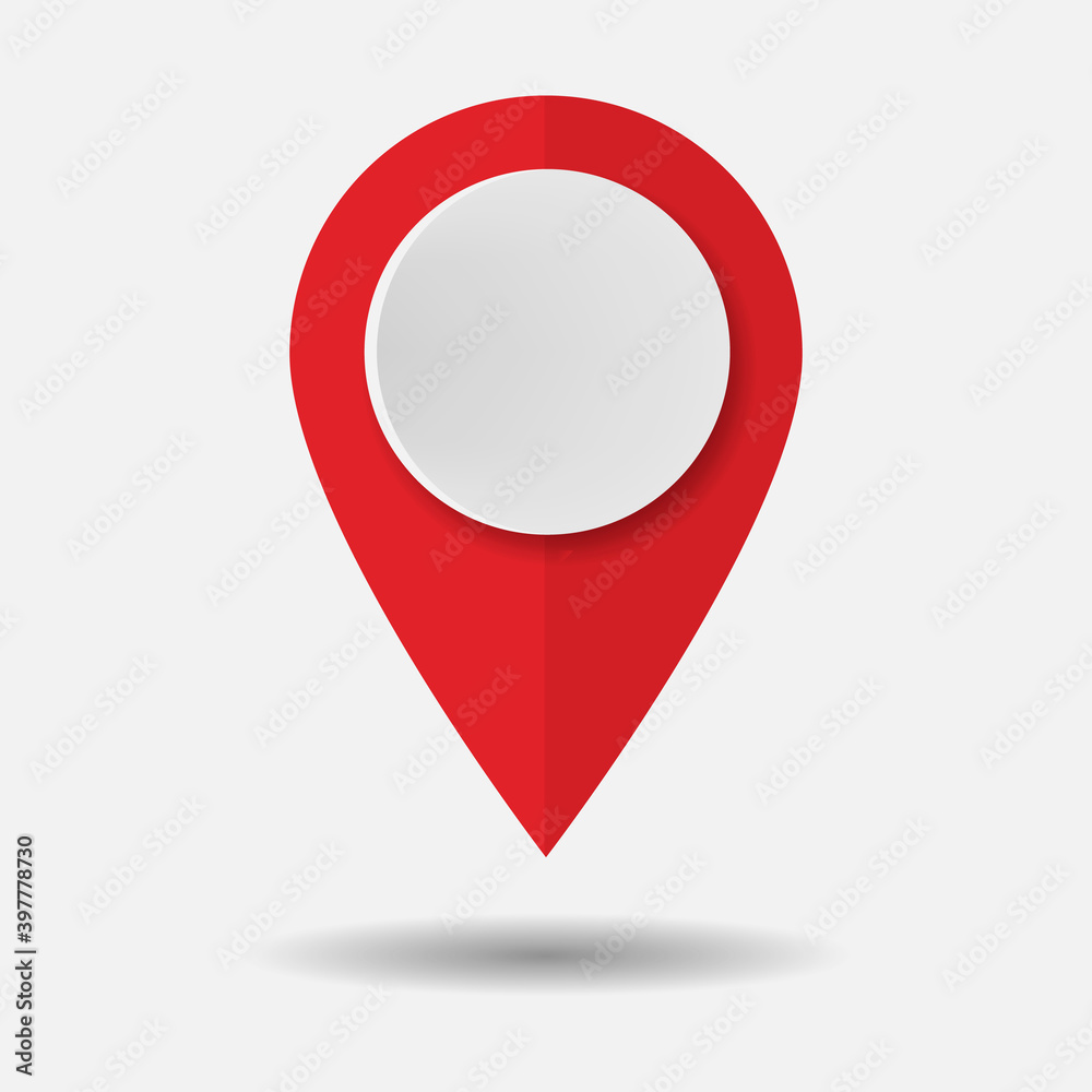 Red map pin isolated icon on white background. Vector illustration. Red map pin isolated icon on white background. Vector illustration.
