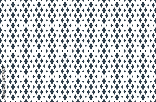 Rhombuses seamless geometric vector pattern, rhomb simple black and white wallpaper background, regular tile design picture.