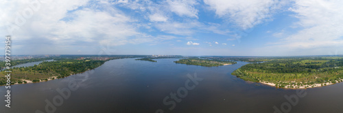 Panorama of the Dnieper River in Kiev..