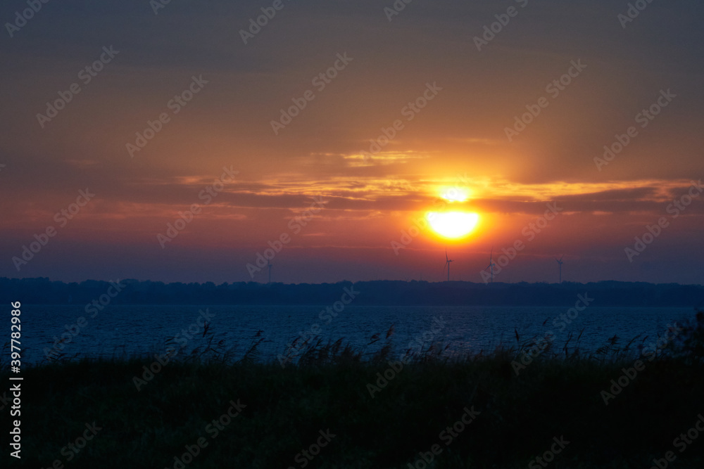 Sonnenuntergang über den Greifswalder Bodden