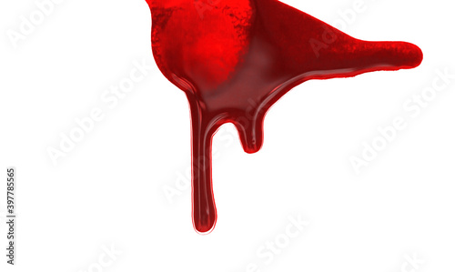 blood drips on white background