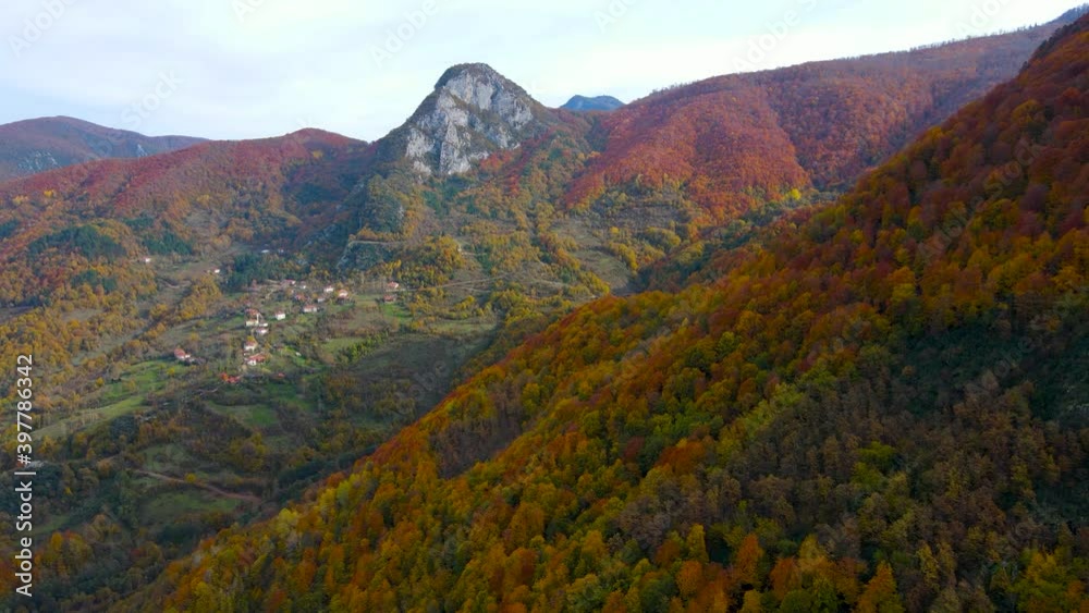 steep green mountains, deep forest and mountain road, beautiful valley, Kastamonu Kure Mountain, Turkey steep green mountains, deep forest and mountain road, beautiful valley, Kastamonu Kure Mountain, Turkey