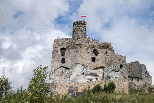 Mirow medieval castle ruins in Silesia, Poland