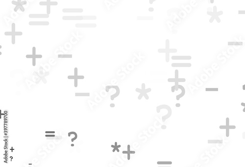 Light Gray vector template with math simbols.