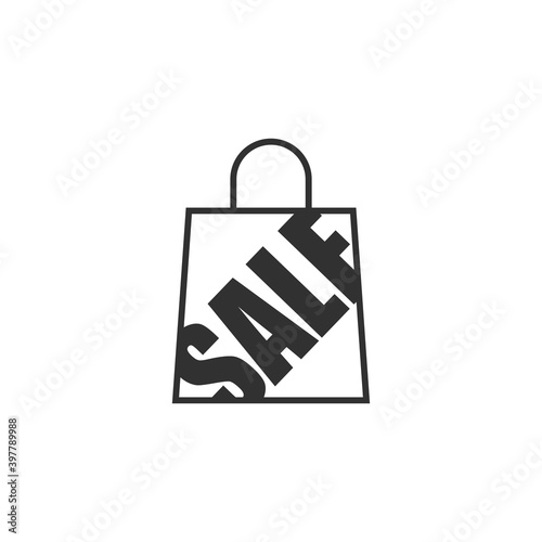 Shopping bag icon. Gift ico...