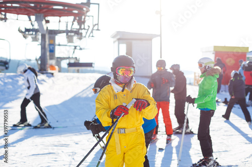  tourists of skiers and snowboarders, the largest ski resort in Eastern Europe