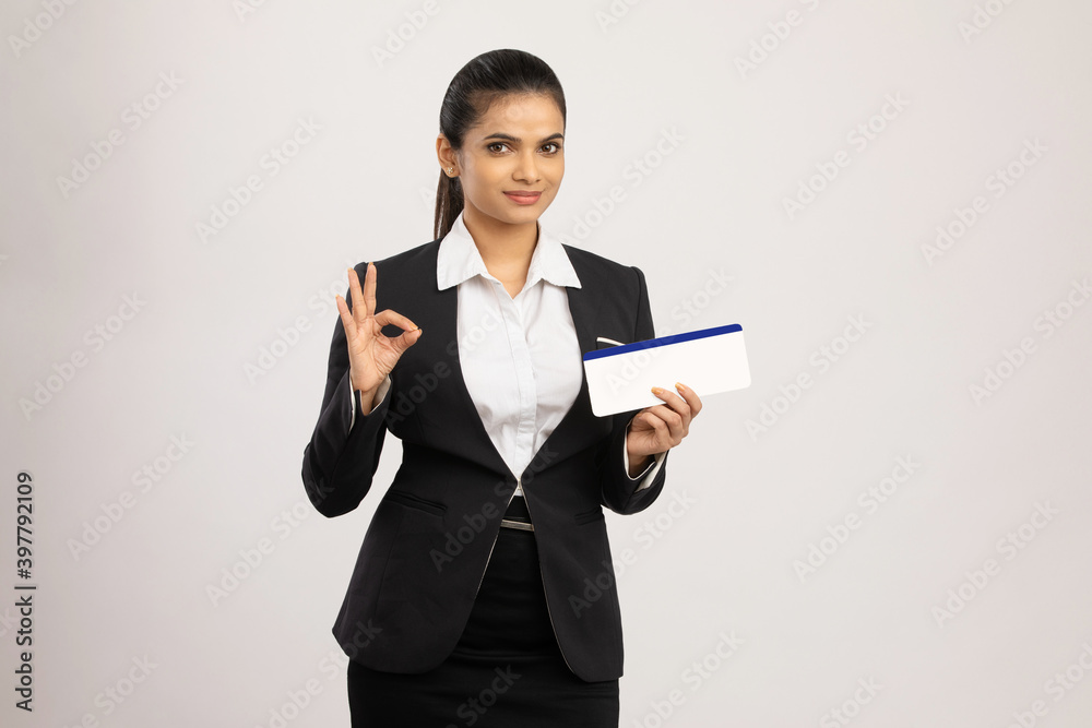 Female Professional Ready For Her Business Trip In Studio shot Female Professional Ready For Her Business Trip In Studio shot