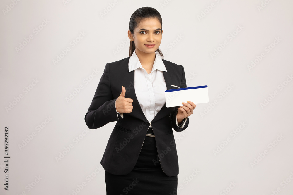 Female Professional Ready For Her Business Trip In Studio shot Female Professional Ready For Her Business Trip In Studio shot