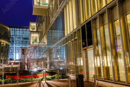Canvas Print Stockholm, Sweden Glass buildings on the campus of the Huddinge hospital