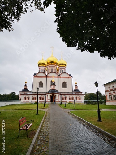 cloudy day at valday monastery photo