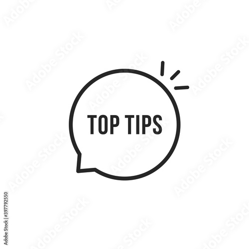minimal thin line top tips icon