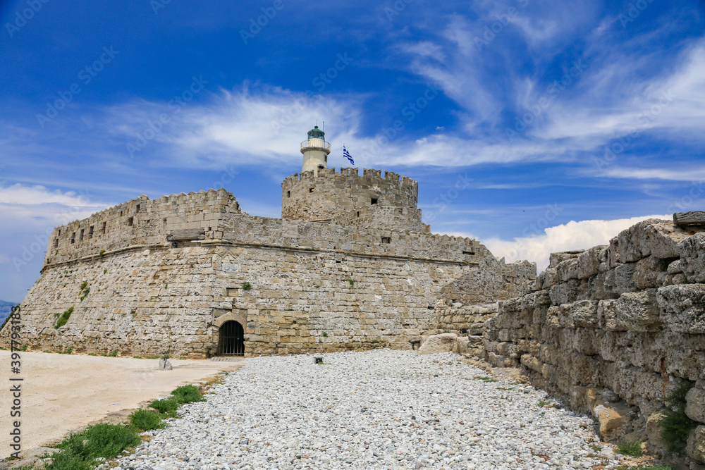 Ancient part off  Rhodes city - Rhodes Island - Greece,mediterranean,Europe	