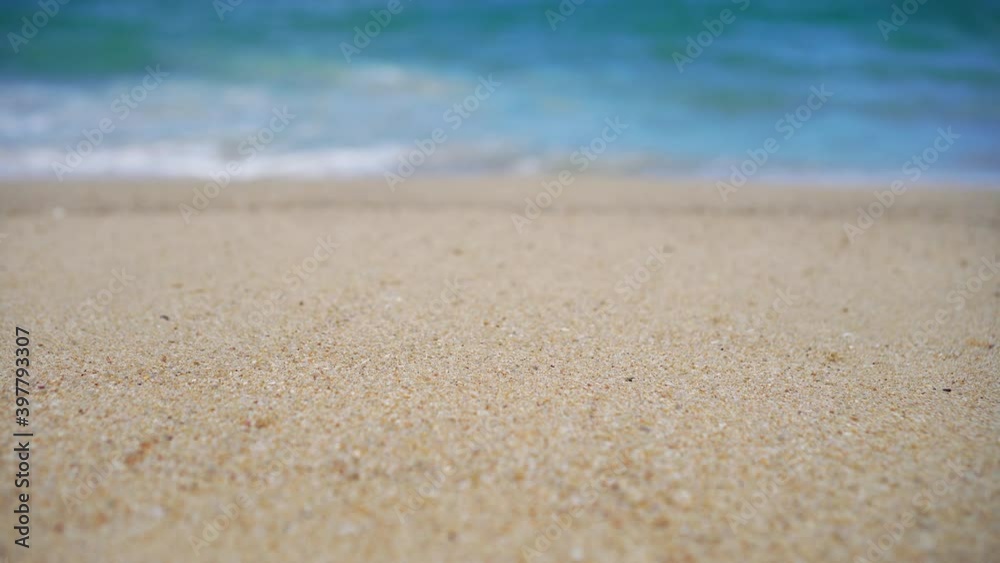 4K video of Summer beach relaxation with bokeh sun light and blue sky. 4K video of Summer beach relaxation with bokeh sun light and blue sky.