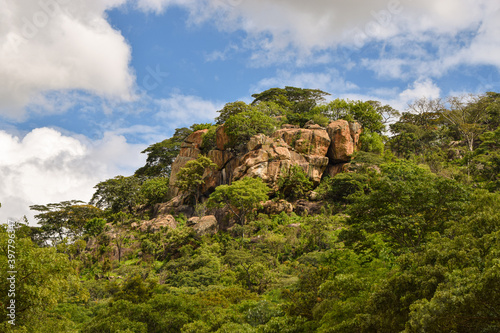 Rock formation in a national park in Zimbabwe