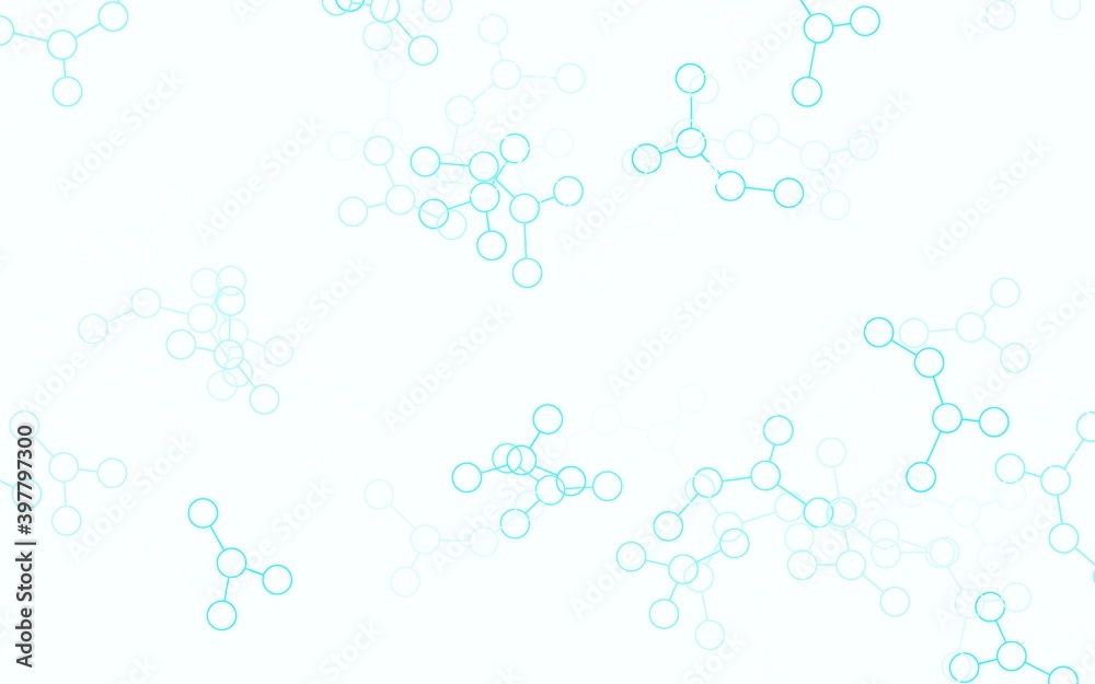 Light Blue, Green vector template with artificial intelligence structure.