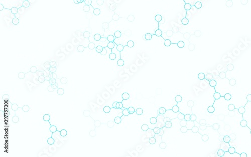 Light Blue, Green vector template with artificial intelligence structure.