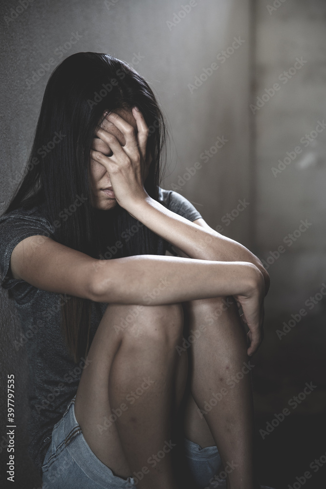 Women feeling lonely and sad, psychological and mental troubles, suffering from bad relationship or break up, Depression, Violence against women. Women feeling lonely and sad, psychological and mental troubles, suffering from bad relationship or break up, Depression, Violence against women.