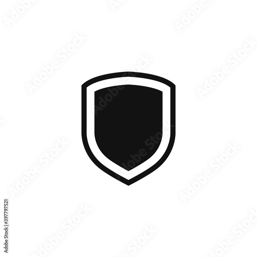 shield flat icon vector illustration
