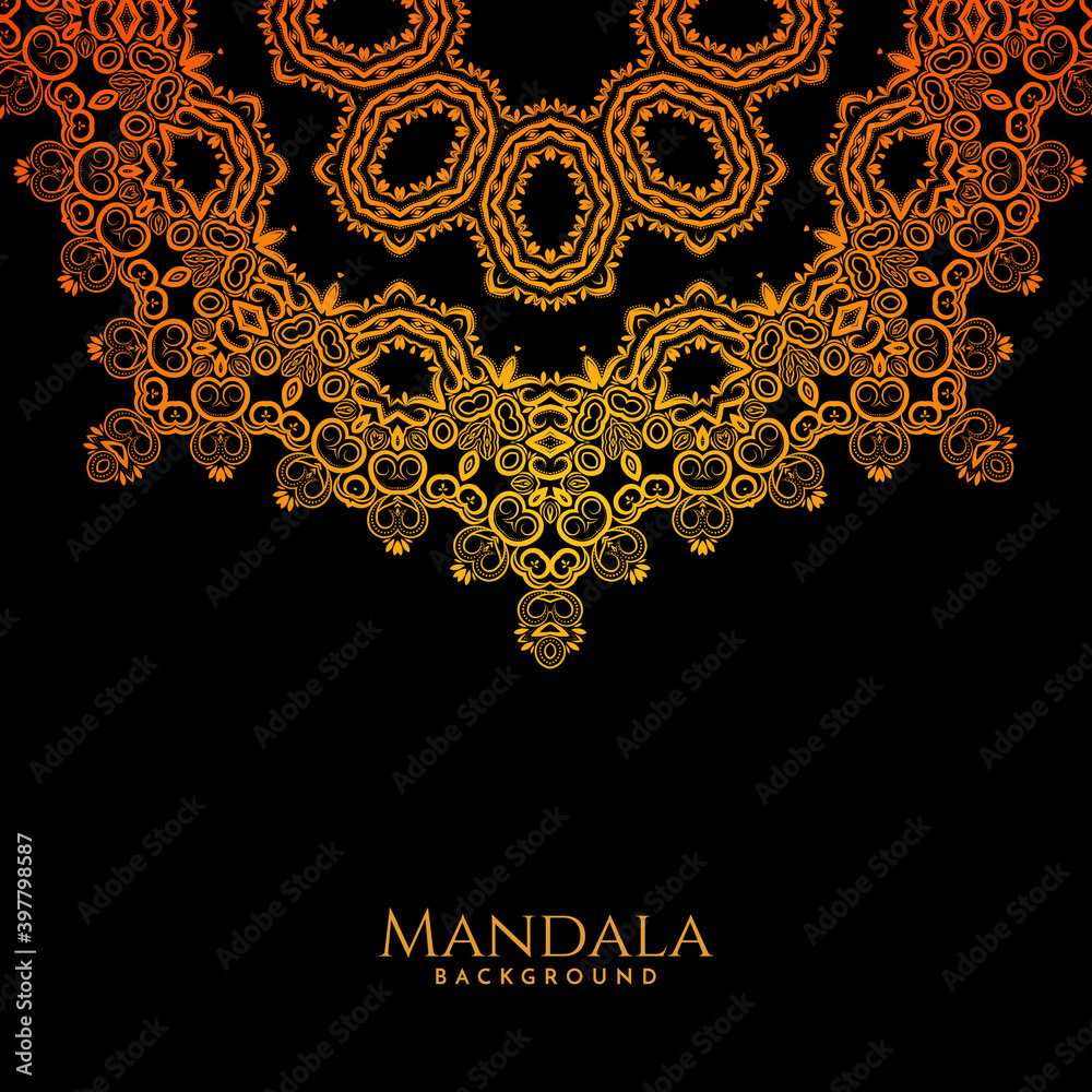 Fototapeta premium Mandala design decorative ethin background illustration