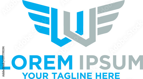 Letter W, worldwide wings logo