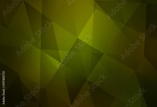 Dark Green vector low poly layout.