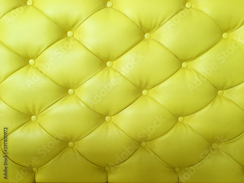 Closeup surface of yellow leather textured for background