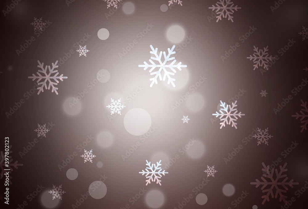 Dark Pink, Red vector backdrop in holiday style.