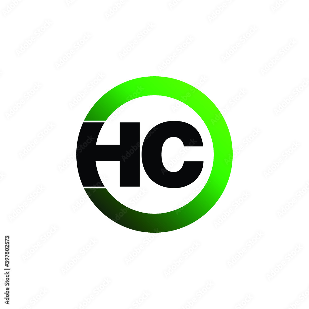 Letter HC simple logo design vector Letter HC simple logo design vector
