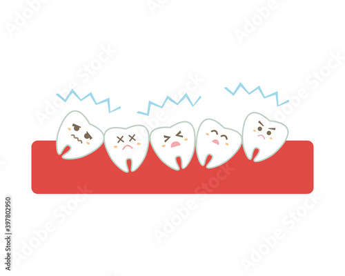 Tooth character illustration. Dentist . dental clinic