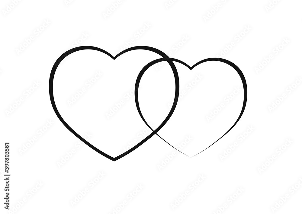 Heart icon, flat graphic design template, love sign, Valentines Day symbol, vector illustration Heart icon, flat graphic design template, love sign, Valentines Day symbol, vector illustration