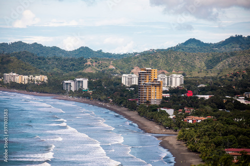 Fototapeta Naklejka Na Ścianę i Meble -  view of jaco beach city in costa rica