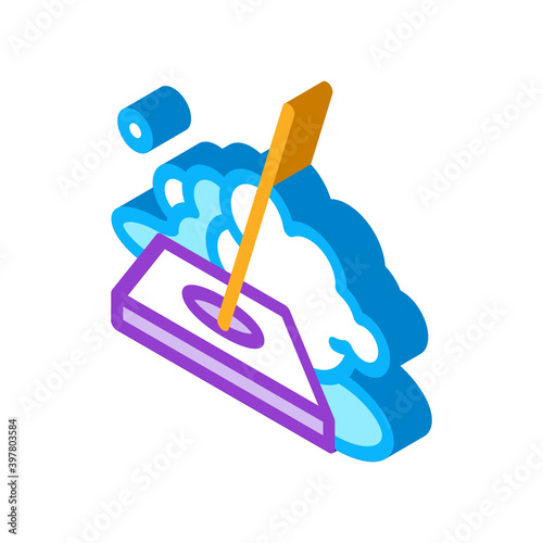 drain cleaning icon vector. isometric drain cleaning sign. color isolated symbol illustration