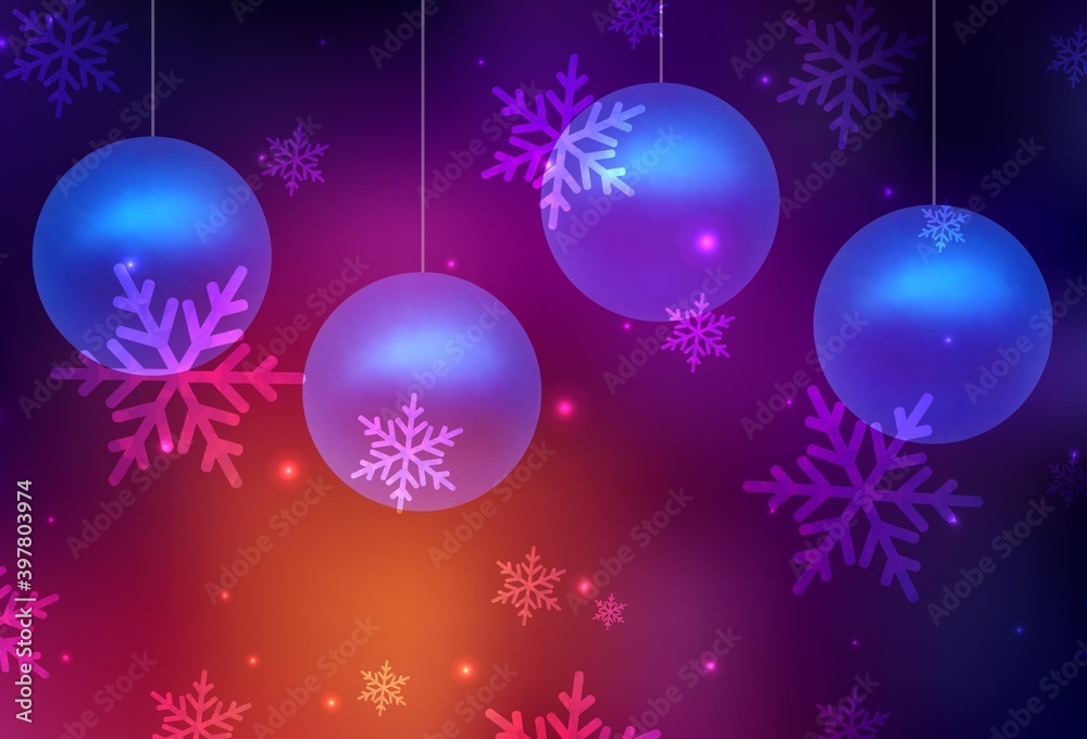 Dark Pink, Yellow vector pattern in Christmas style. Dark Pink, Yellow vector pattern in Christmas style.