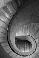 Modern spiral staircase. Contemporary architecture abstract background