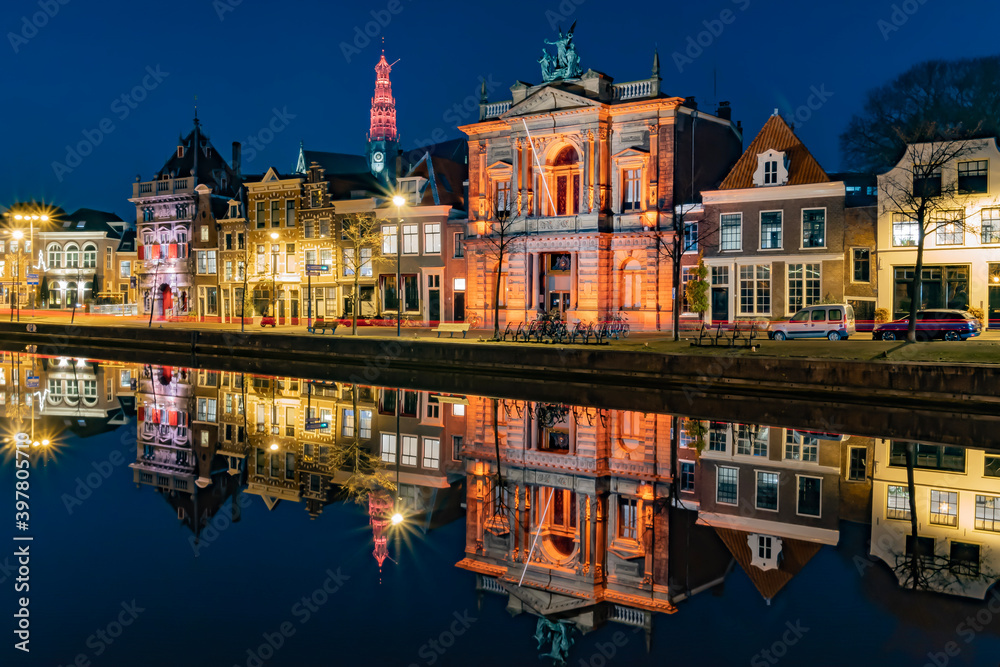 night view of Haarlem city