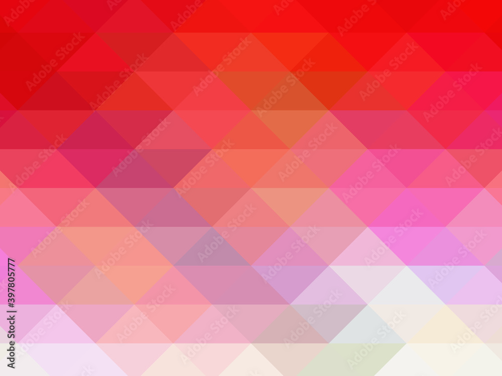 Triangular pixelation. Multi-colored pixel background. The texture consisting of multi-colored triangles.