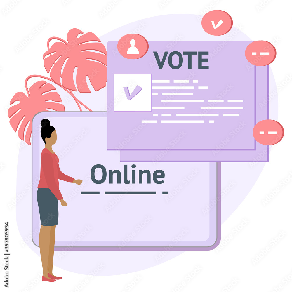 Vote Online Vector People Election E-voting Vote Online Vector People Election E-voting
