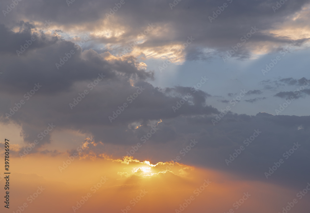 The cloudy beautiful sky with the light shining from the sun. The softness of the cloud creates a feeling of relaxation. copy space. The cloudy beautiful sky with the light shining from the sun. The softness of the cloud creates a feeling of relaxation. copy space.