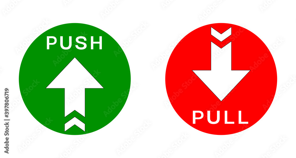 Vecteur Stock Push and Pull icon.Vector illustration. | Adobe Stock