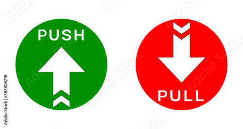 Push and Pull icon.Vector illustration.
