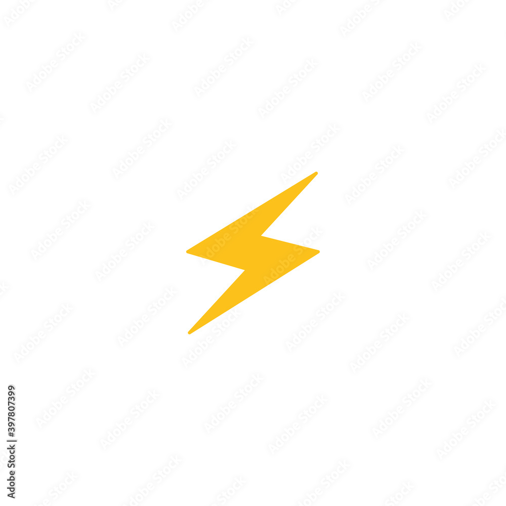 Lightning vector isolated icon illustration Lightning vector isolated icon illustration